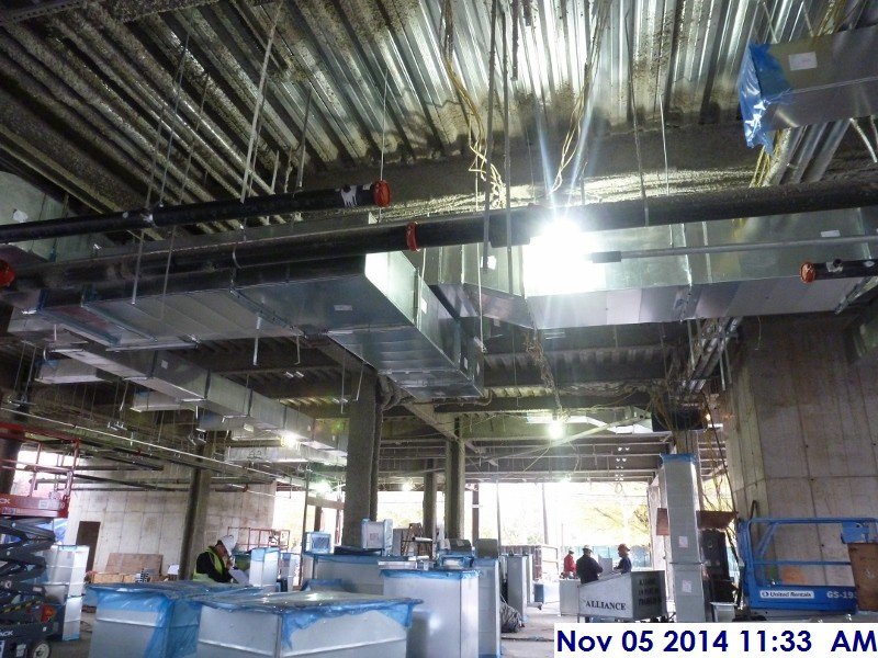 Continued installing duct work at the 1st Floor Facing North (800x600)
